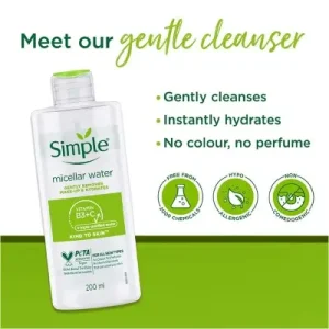 International Poland product Simple Micellar water used for male female - 200 ml