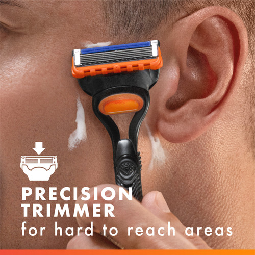 Gillette Fusion5 Manual Razor for Men - 5 Diamond-Like Coated Blades with Styling Back Blade
