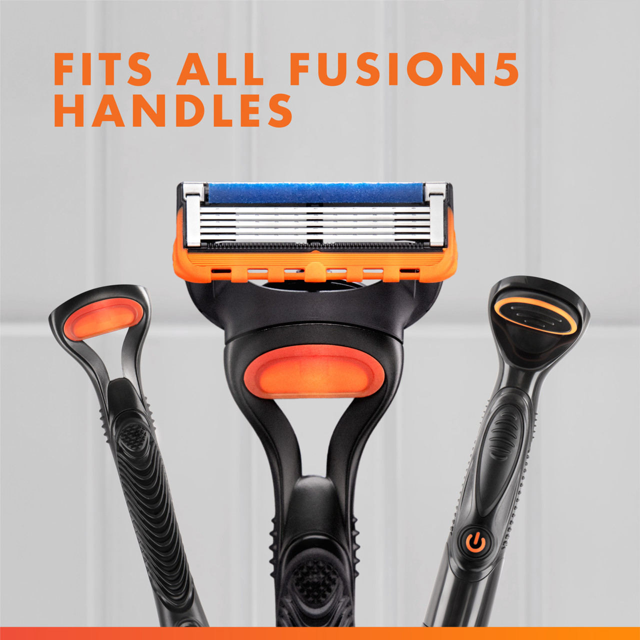 Gillette Fusion5 Manual Razor for Men - 5 Diamond-Like Coated Blades with Styling Back Blade