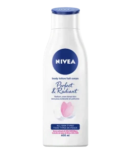 NIVEA Perfect & Radiant Body Lotion - 400ml (Even Tone Skin with Berry Extracts & UVA/UVB Filters)