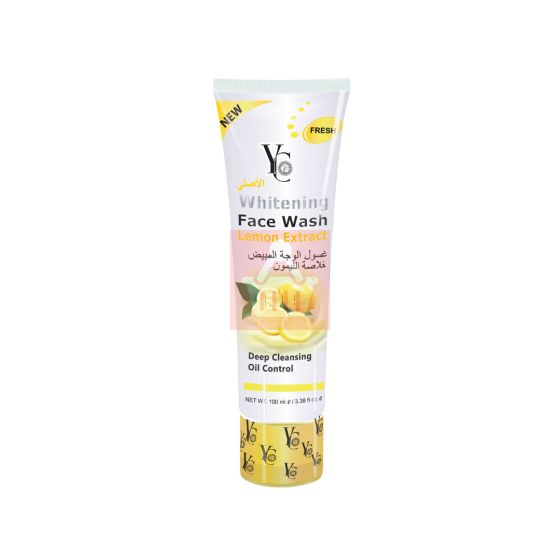 The YC Whitening Face Wash (Acne Formula) is a specialized skin care solution designed to provide a double benefit: reducing acne and brightening the skin. It effectively removes dirt, impurities, and excess sebum from deep within the pores, preventing future breakouts while promoting an even skin tone. Key Benefits: Acne Control: Formulated specifically to combat acne and prevent new pimples from forming. Lemon Extract Power: Natural lemon extract acts as a gentle astringent to tighten pores and a natural brightening agent to lighten acne scars and blemishes. Deep Cleansing: Reaches deep into pores to lift away pollutants and dead skin cells without over-drying. Oil Control: Regulates sebum production to keep your face shine-free and fresh throughout the day. Whitening Effect: Regular use helps in achieving a noticeably fairer and glowing complexion. How to Use: Gently massage a small amount of face wash onto wet face and neck in circular motions. Rinse thoroughly with water and pat dry. For best results, use twice daily, morning and night. Product Specifications Brand: YC (Yong Chin) Variant: Whitening Face Wash - Acne Formula Key Ingredient: Natural Lemon Extract Volume: 100 ml Skin Type: Ideal for oily, combination, and acne-prone skin.