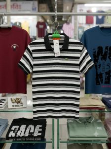 High-Grade Cotton Short SleevepoloShirt Men's Trendy All-MatchingTT-shirt Men's Light Luxury Business Stripes Navy-Striped Shirt Men's Elbow-Sleeved Top
